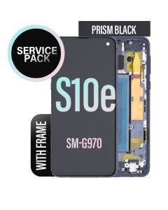 Galaxy S10E LCD Screen Touch Assembly with Frame - Prism Black