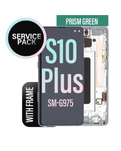 Galaxy S10 Plus LCD Touch Screen Assembly with Frame - Prism Green