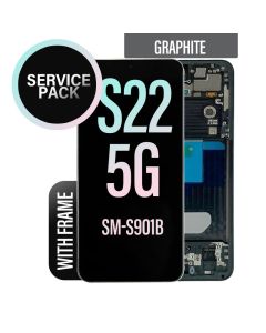 Galaxy S22 5G LCD Touch Screen Assembly with Frame - Graphite