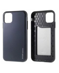 Mercury Sky Slide Bumper Case Cover With Card Slot for iPhone 11 Pro Max - Black