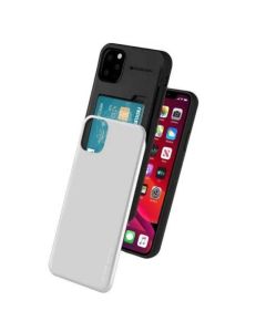 Mercury Sky Slide Bumper Case Cover With Card Slot for iPhone 7/ 8/ SE(2020) - Silver