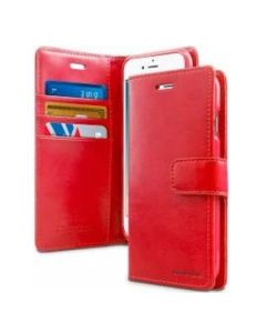 Mercury Blue Moon Diary Wallet Leather Case Cover For iPhone 13 Mini - Red