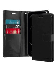 Mercury Blue Moon Diary Wallet Leather Case Cover For iPhone 11 Pro-Black