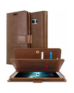 Mercury Mansoor Diary Wallet Leather Flip Case Cover For iPhone 7/iPhone 8 - Brown