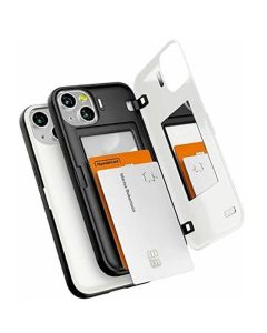 Mercury Magnetic Door Bumper Case Cover With Card Holder Mirror For iPhone 7/ 8 - White