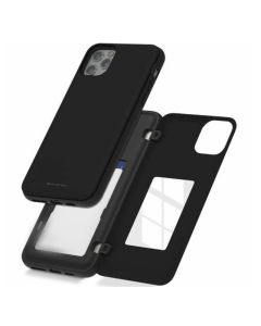 Mercury Magnetic Door Bumper Case Cover With Card Holder Mirror For iPhone 11 Pro