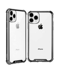 Mercury Transparent Wonder Protective Case With Metal Plating For iPhone 11 Pro - Black