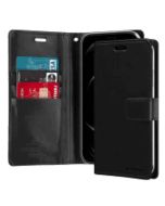 Mercury Blue Moon Diary Wallet Leather Case Cover For iPhone 11 Pro Max- Black