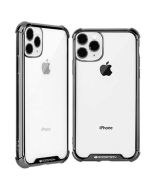 Mercury Transparent Wonder Protective Case Cover With Metal Plating For iPhone 11 Pro Max - Black