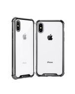 Mercury Transparent Wonder Protective Case With Metal Plating For iPhone XS Max-Black