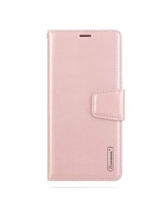 Hanman Wallet Leather Case Cover For Galaxy A54-Rose Gold