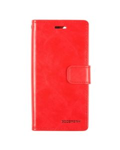 Mercury Blue Moon Diary Wallet Leather Case Cover For iPhone 12/ 12 Pro-Red