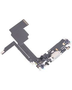 iPhone 15 Pro Charging Port Flex With IC-White Titanium