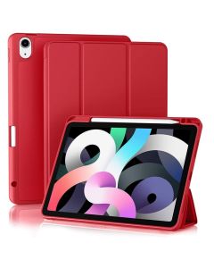 iPad Pro 11 2018/2020/2021/Air 4/ Air 5 Smart Fold Case Cover with Pencil Holder-Red
