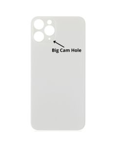 iPhone 11 Pro Back Glass Cover (Big Camera Hole) - Silver
