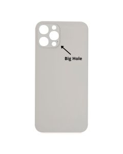 iPhone 12 Pro Back Glass Cover (Big Camera Hole) - Silver