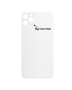 iPhone 11 Pro Max Back Glass Cover (Big Camera Hole) - Silver