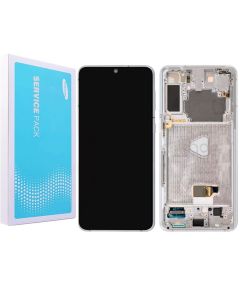 Galaxy S21/ S21 5G LCD Touch Screen Assembly with Frame - Phantom White (Service Pack)